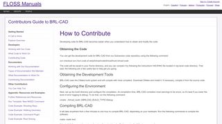 
                            11. /chapter: Contributing-Code / Contributors Guide to BRL-CAD