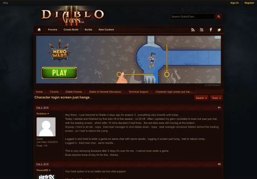 
                            4. Character login screen just hangs . - Technical Support - Diablo ...