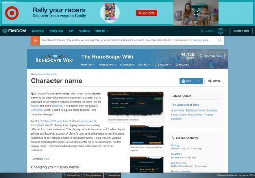 
                            12. Character name | RuneScape Wiki | FANDOM powered by Wikia