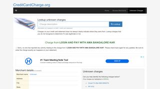 
                            4. Charge for LOGIN AND PAY WITH AMA BANGALORE KAR