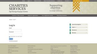 
                            3. Charities Services | Log in