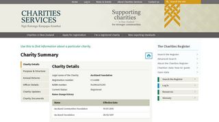 
                            11. Charity Details - Charities Register - Charities Services