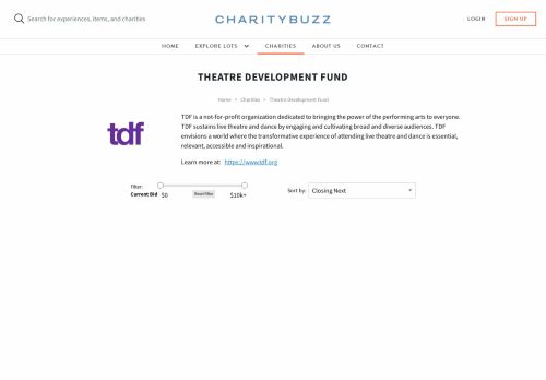 
                            9. Charitybuzz: Theatre Development Fund