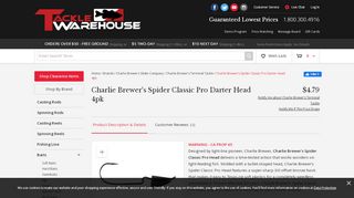 
                            9. Charlie Brewer's Spider Classic Pro Darter Head 4pk