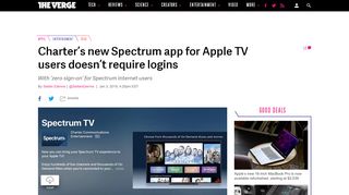 
                            3. Charter's new Spectrum app for Apple TV users doesn't ...