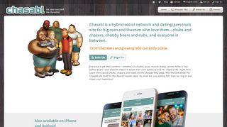 
                            8. Chasabl - A site for chubs and chasers, chubby bears, cubs and more ...