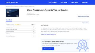 
                            6. Chase Amazon.com Rewards Visa Card Review - CreditCards.com