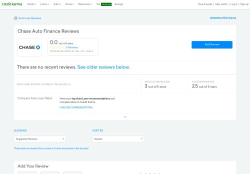 
                            10. Chase Auto Finance | Credit Karma