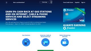 
                            10. Chase Freedom: Cash Back Credit Card | Chase.com