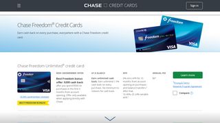 
                            13. Chase Freedom Credit Cards | Chase.com