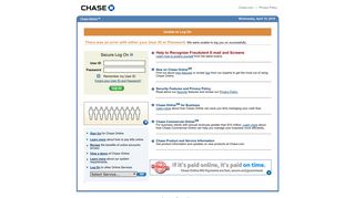 
                            6. Chase OnlineSM - Logon Form