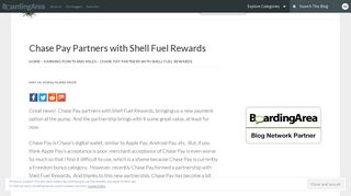 
                            10. Chase Pay Partners with Shell Fuel Rewards - Jeffsetter Travel