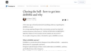 
                            8. Chasing the ball - how to get into dribbble and why - Prototypr