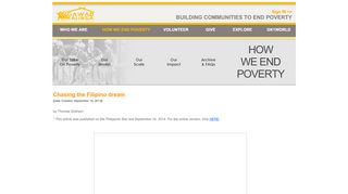 
                            9. Chasing the Filipino dream - Gawad Kalinga
