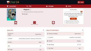 
                            9. Chat 24 - Member Profile: Mogasm
