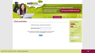 
                            1. Chat anmelden - Webkicks Chatsystem