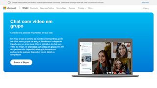 
                            3. Chat com vídeo em grupo online | Videoconferência gratuita | Skype