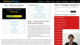 Gay chat chatroom avenue Chatavenue Evaluate