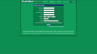 
                            3. Chat Hour - - Create a new account