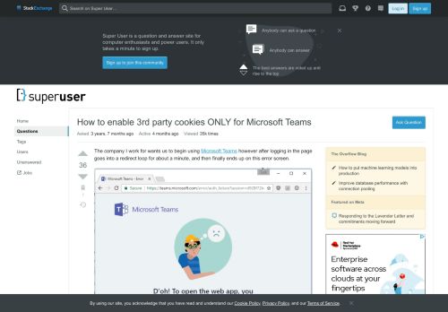 
                            5. chat - How to enable 3rd party cookies ONLY for Microsoft Teams ...