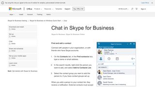 
                            10. Chat in Skype for Business - Skype for Business - Office Support