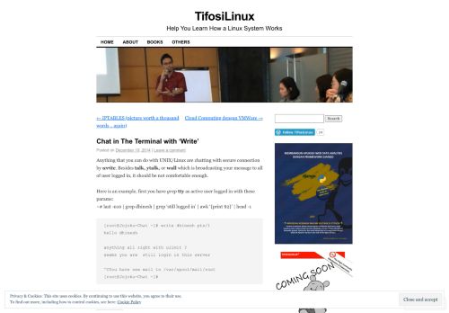 
                            11. Chat in The Terminal with 'Write' | TifosiLinux