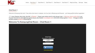 
                            13. Chat Room 1 - Welcome to KampungChat free online Malaysia chat ...