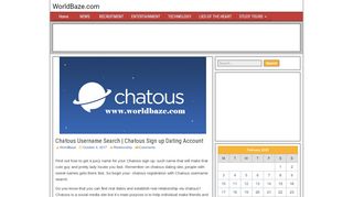
                            7. Chatous Username Search | Chatous Sign up Dating Account ...