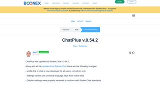 
                            10. ChatPlus v.0.54.2 :: BoonEx Unity Forums