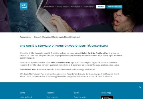 
                            13. Che cos'è il Servizio di Monitoraggio Identità Creditizia? - productPage