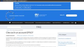 
                            9. Che cos'è un account EPSO? | Careers with the European Union