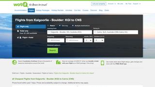 
                            6. Cheap Flights From Kalgoorlie - Boulder to Cairns (KGI-CNS) - Wotif