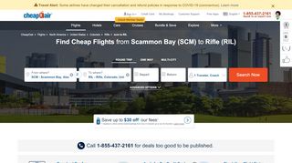 
                            10. Cheap Flights from Scammon Bay to Rifle, scm to RIL - CheapOair