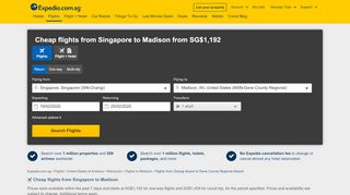 
                            11. Cheap Flights from Singapore (SIN) to Madison (MSN) from SG$1,660 ...