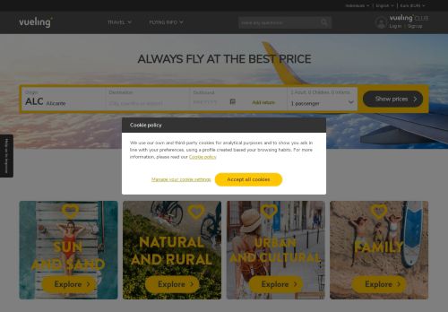 
                            2. Cheap flights search - Find & book your flight | Vueling