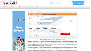 
                            2. Cheap Flights Tickets in India, Air Tickets Domestic ... - Flywidus