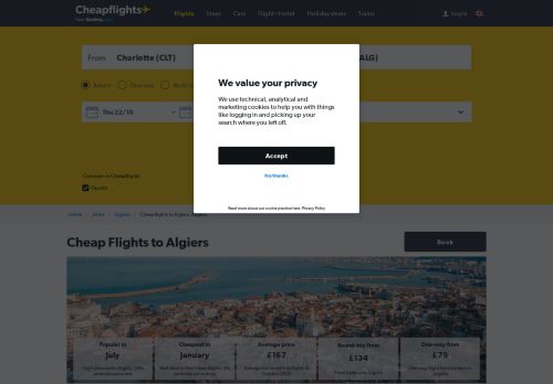 
                            9. Cheap Flights to Algiers from £123 - Cheapflights.co.uk