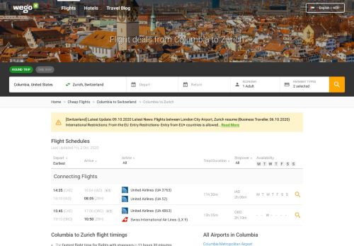 
                            9. Cheap Flights to Zurich, Switzerland - Compare Airfares | Wego.ae
