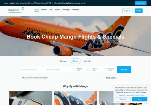 
                            13. Cheap Mango Flights: Flight Bookings and Specials – Travelstart.co.za