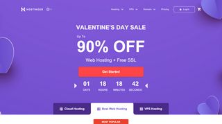 
                            2. Cheap Web Hosting in India + Free Domain Provided by Hostinger