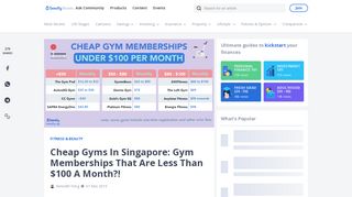 
                            7. Cheapest Gym Memberships For The Everyday Singaporean - Seedly