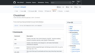 
                            5. Cheatsheet · robbyrussell/oh-my-zsh Wiki · GitHub