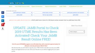 
                            7. Check 2018 JAMB UTME Result With Only Registration Number
