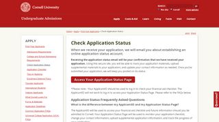 
                            2. Check Application Status - Cornell Admissions - Cornell University