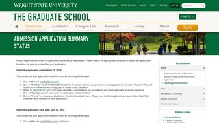
                            9. Check Application Status | Graduate School | Wright State University