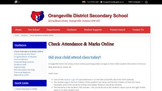 
                            1. Check Attendance & Marks Online (Orangeville District Secondary ...