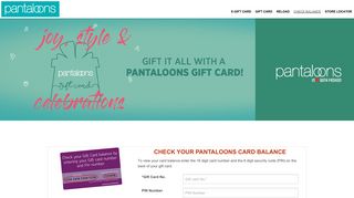 
                            5. check balance - Pantaloons - Woohoo.in