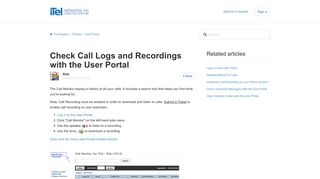 
                            12. Check Call Logs and Recordings with the User Portal – iTel ...