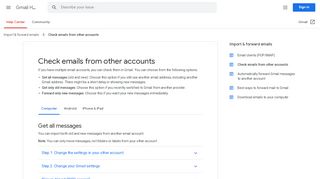 
                            13. Check emails from other accounts - Computer - Gmail Help