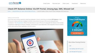 
                            8. Check EPF Balance Online: Via EPF Portal, Umang App, SMS, Missed ...